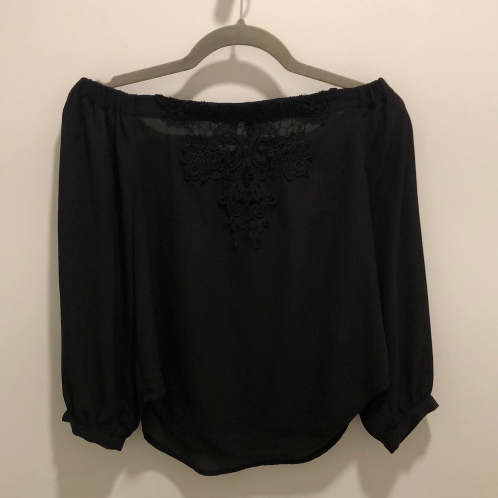 Black Off The Shoulder Top